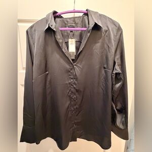 Banana Republic Silk Black Dress Shirt